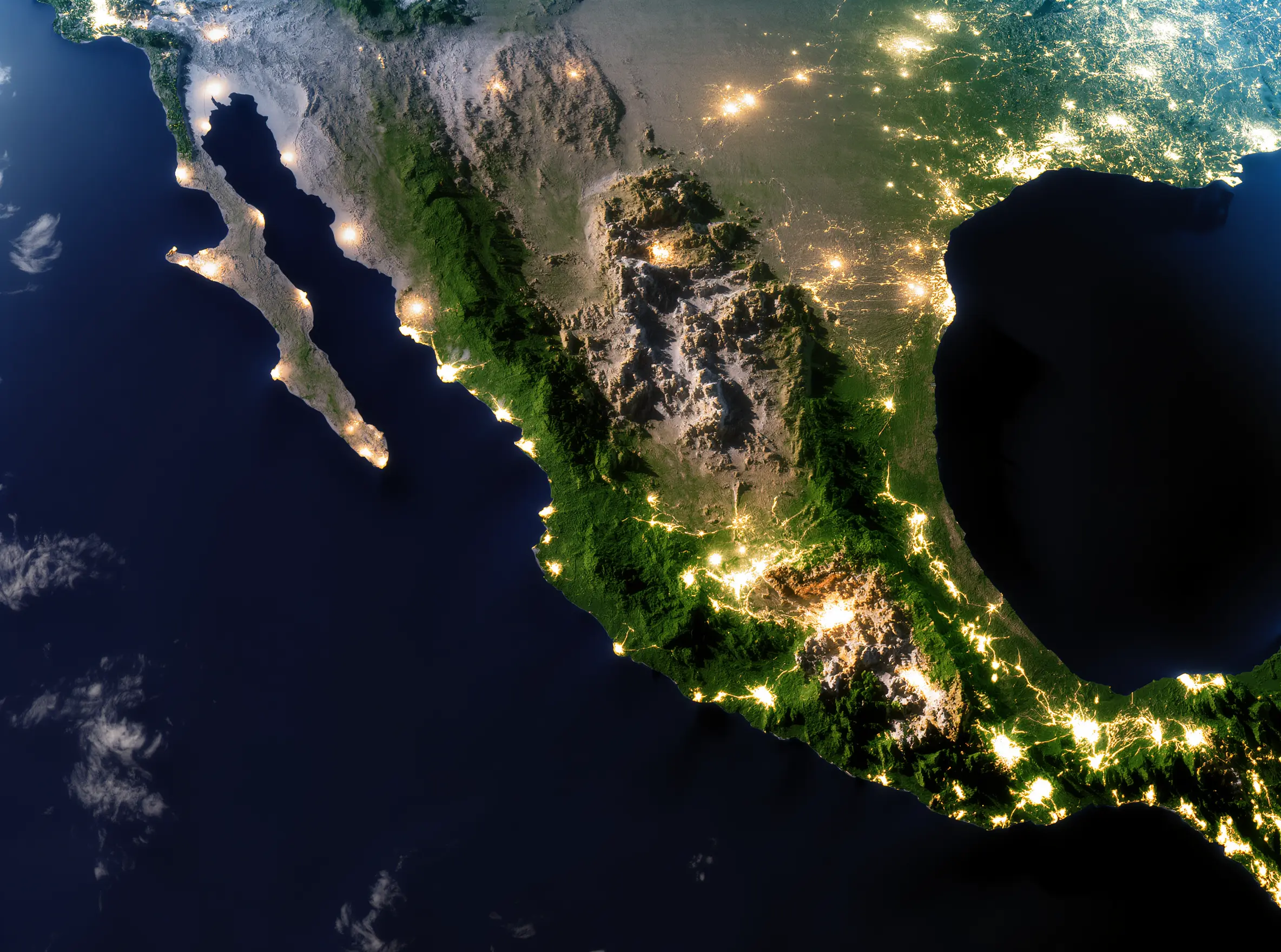Southeast US at night — TWIY Health territory coverage
